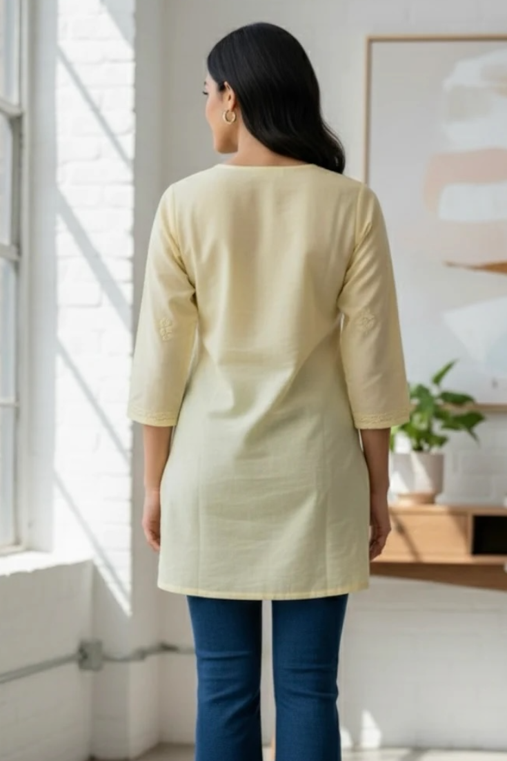 Modal Lemon Lakhnavi Short Kurti