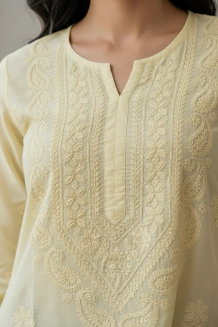 Modal Lemon Lakhnavi Short Kurti