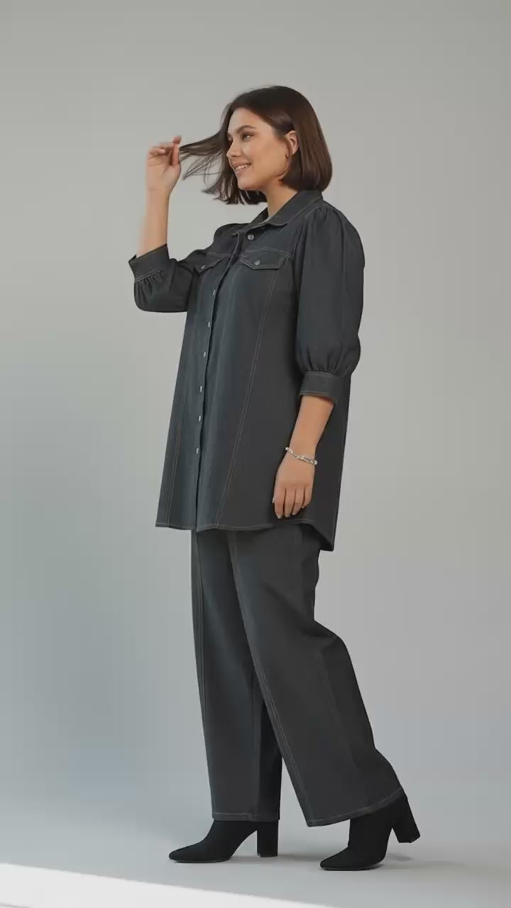 Denim black Co-ord set